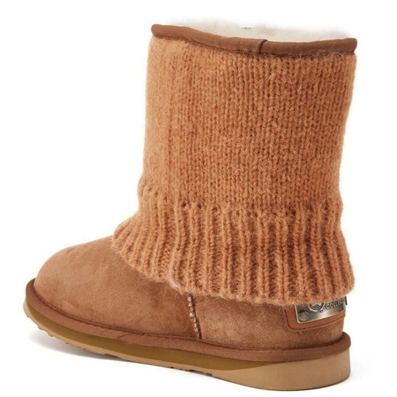 Australia Luxe Collective Fame Short Knit Boot in Chestnut. #238. Size 9 - Picture 3 of 10